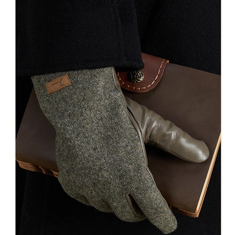 Wool Glove Lined - メンズ タッチスクリーン対応 冬用手袋 ロシア製 防風 保温
