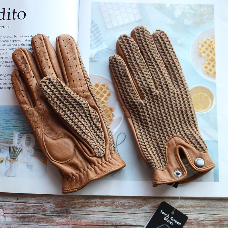 高品質の新作レザーメンズドライビンググローブ、滑り止め、タッ - Leather Driving Glove のレビューと価格