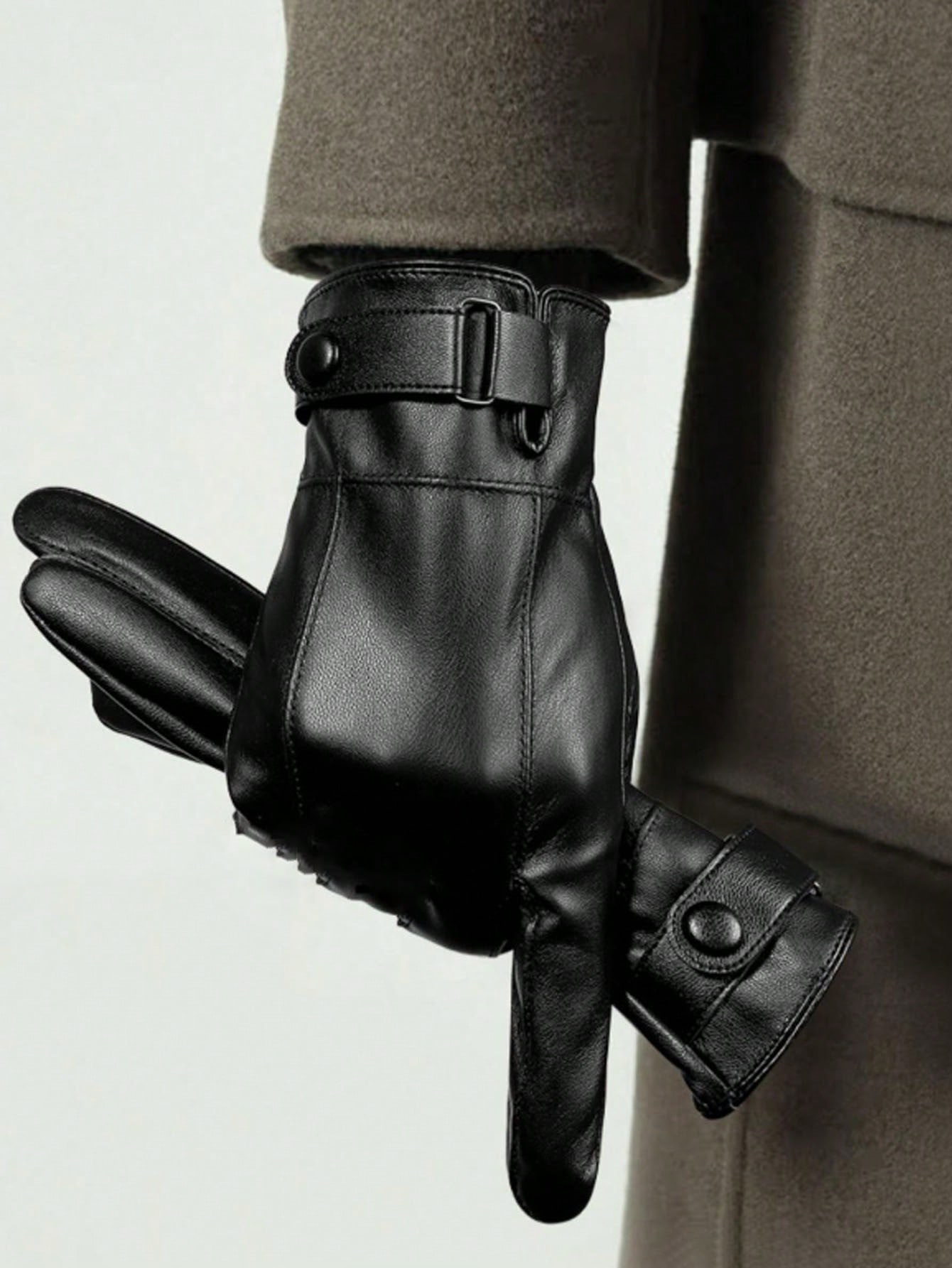 メンズ用、冬用、暖かい、合成皮革製のライディンググローブ。ス - Leather Driving Glove のレビューと価格